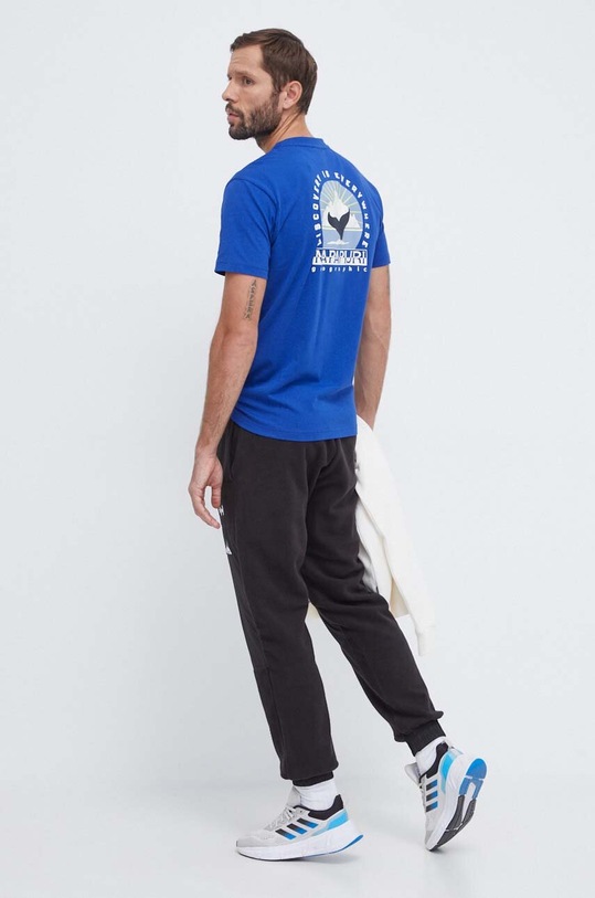 Napapijri t-shirt bawełniany NP0A4HFRB5A1 niebieski AW23
