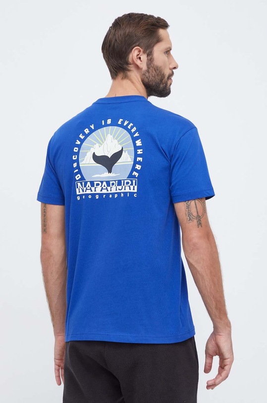 Odzież Napapijri t-shirt bawełniany NP0A4HFRB5A1 niebieski