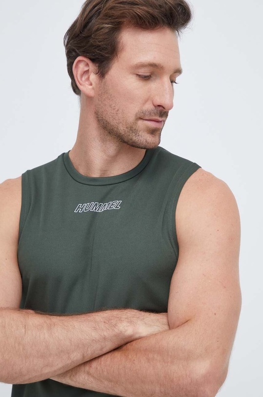 Majica kratkih rukava za trening Hummel Flex print zelena 219171