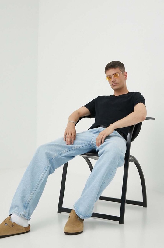 American Vintage t-shirt bawełniany MGAMI02AH23 czarny AW23