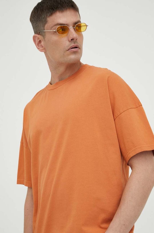 Bavlněné tričko American Vintage oranžová MFIZ02AH23