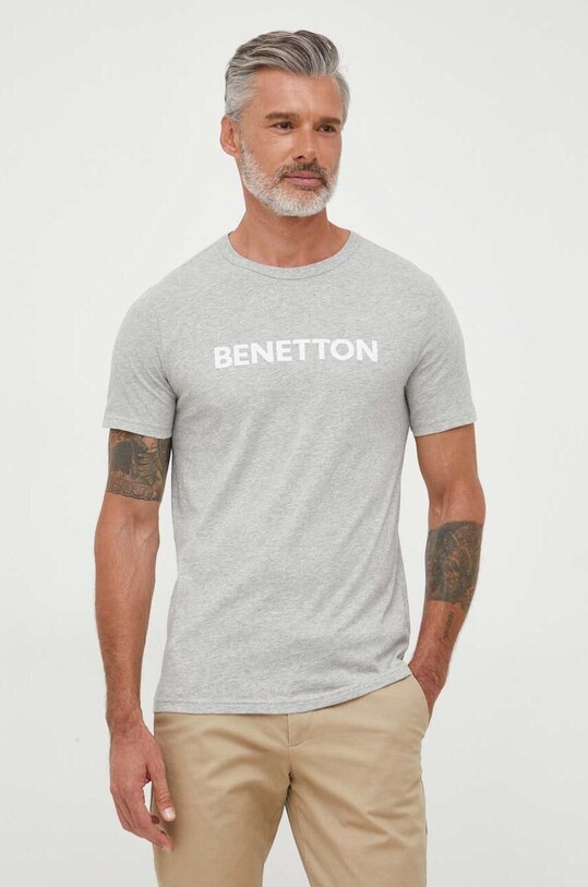 Odzież United Colors of Benetton t-shirt bawełniany 3I1XU100A.937 szary