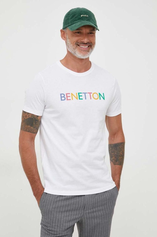 United Colors of Benetton pamut póló fehér 3I1XU100A.930