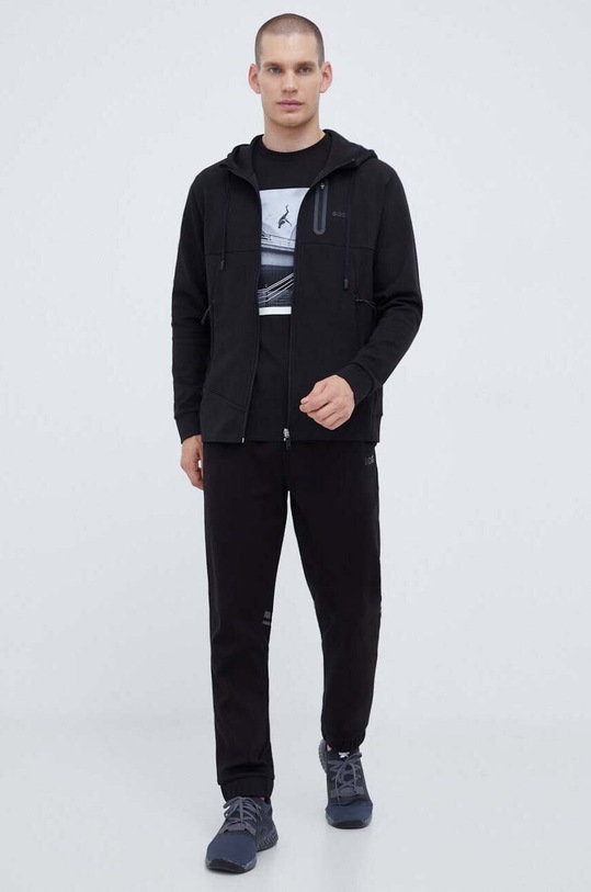 BOSS Green t-shirt BOSS GREEN 50507028 czarny AW23