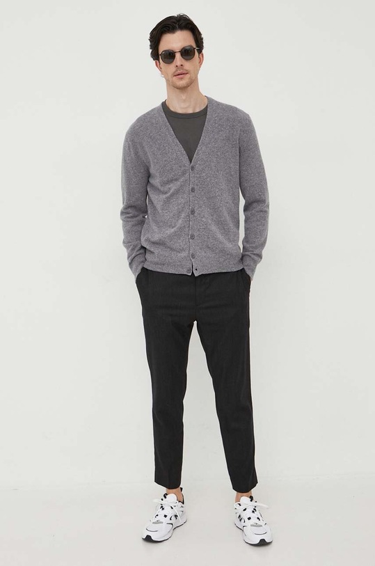 Sisley tricou din bumbac 32M7S102R.06W gri AW23