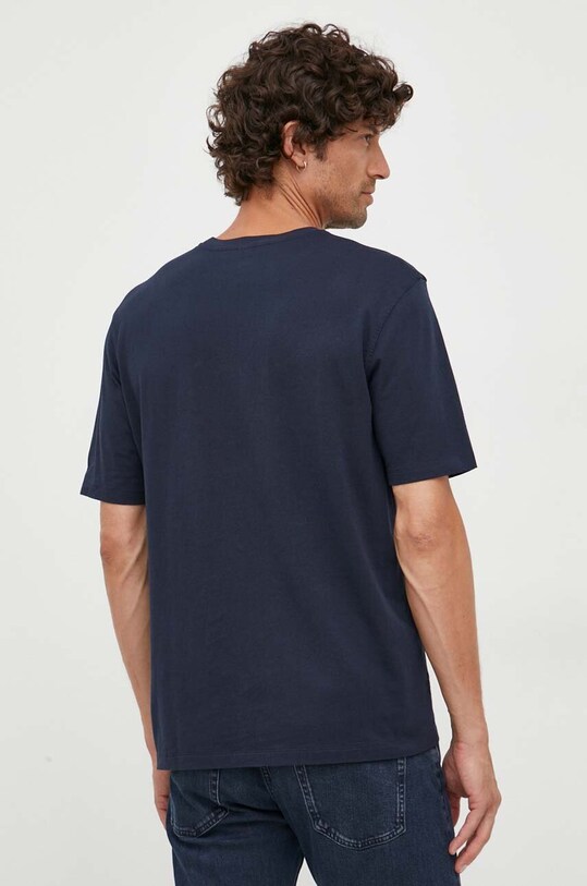 Odzież Sisley t-shirt bawełniany 3096S101J.06U granatowy
