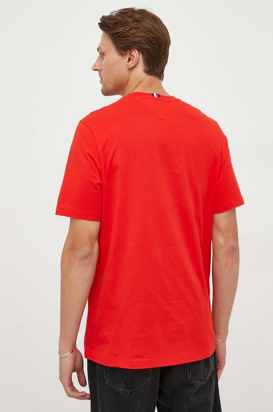 Îmbrăcăminte Tommy Hilfiger tricou din bumbac MW0MW32597 rosu