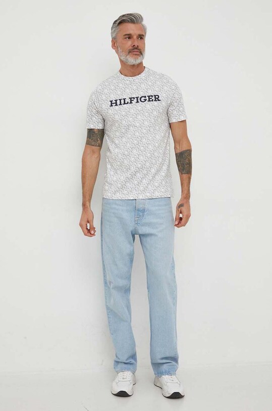Tommy Hilfiger t-shirt bawełniany MW0MW32600 biały AW23