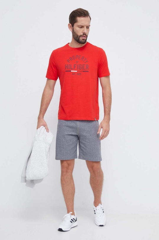 Tommy Hilfiger t-shirt MW0MW32641 piros AW23