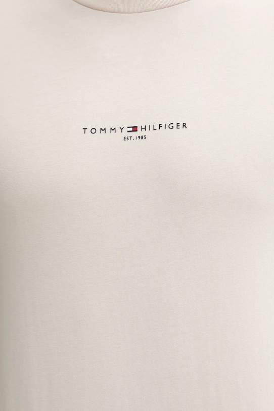 Tommy Hilfiger tricou din bumbac bej MW0MW32584