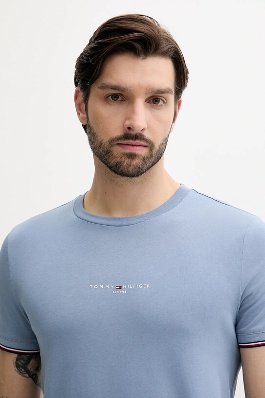 Ruházat Tommy Hilfiger pamut póló MW0MW32584 kék