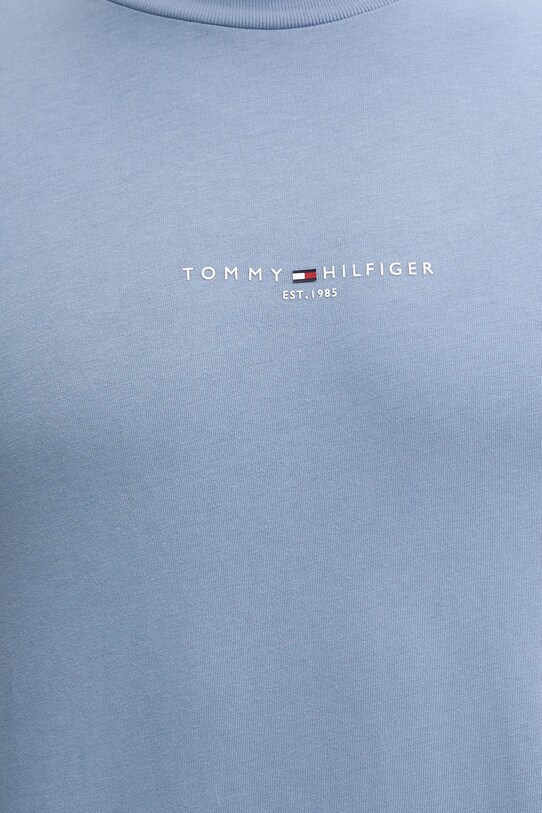 Tommy Hilfiger t-shirt bawełniany niebieski MW0MW32584