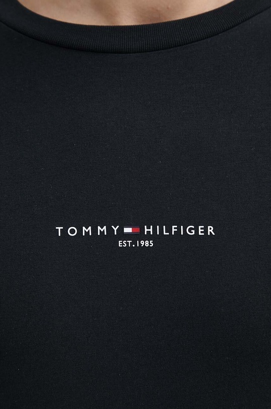 Bavlněné tričko Tommy Hilfiger černá MW0MW32584