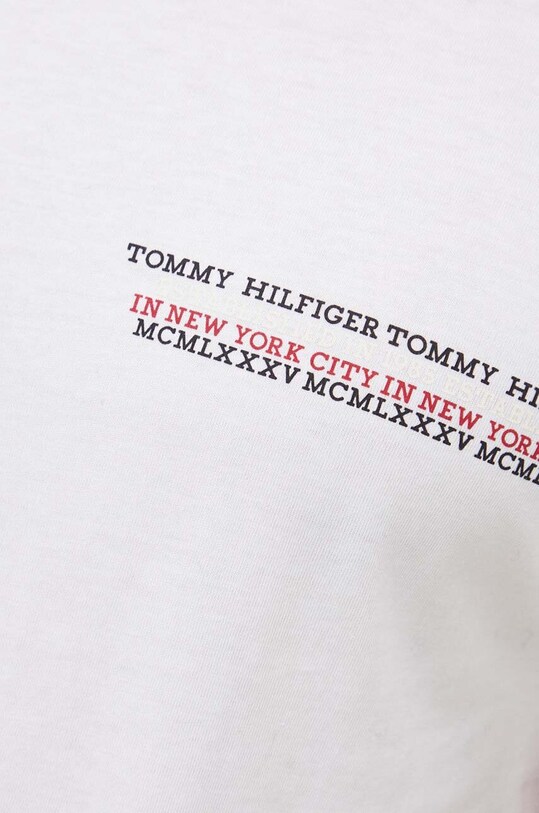 Tommy Hilfiger t-shirt bawełniany MW0MW32595 biały