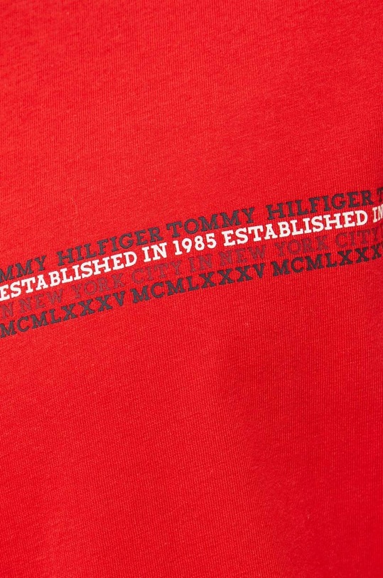 Bavlněné tričko Tommy Hilfiger MW0MW32595 červená