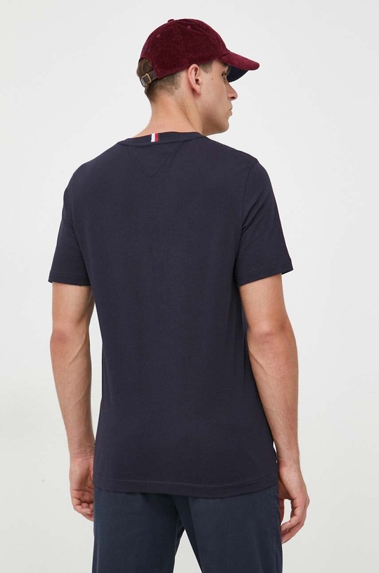 Îmbrăcăminte Tommy Hilfiger tricou din bumbac MW0MW32618 bleumarin