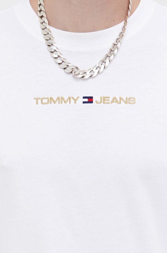 Tommy Jeans t-shirt bawełniany DM0DM17728 biały