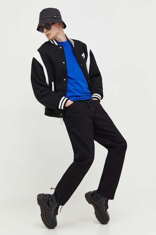 Βαμβακερό μπλουζάκι Tommy Jeans DM0DM17828 μπλε AW23