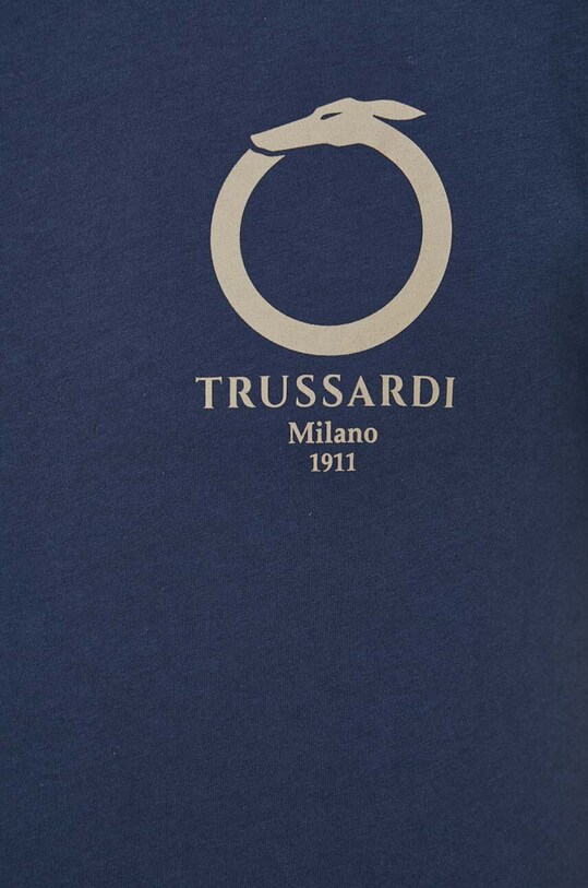 Trussardi t-shirt bawełniany 52T00771.1T005381 granatowy