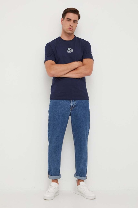 Lacoste pamut póló TH1147 sötétkék AW23