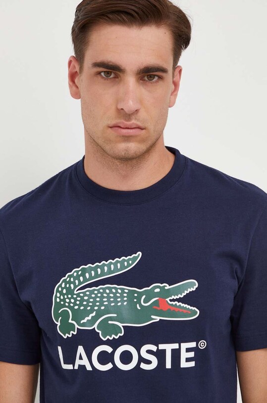 Lacoste t-shirt bawełniany granatowy TH1285
