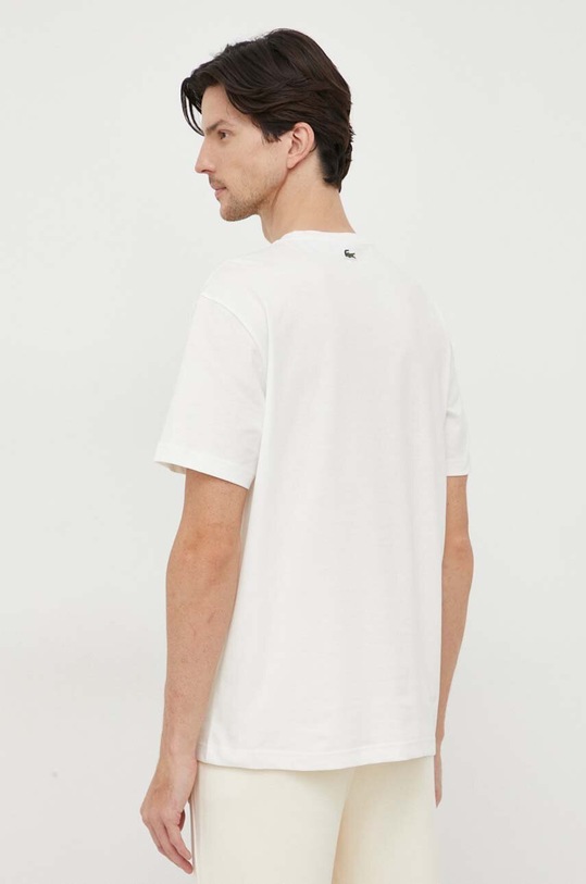 Ρούχα Βαμβακερό μπλουζάκι Lacoste TH1415 μπεζ
