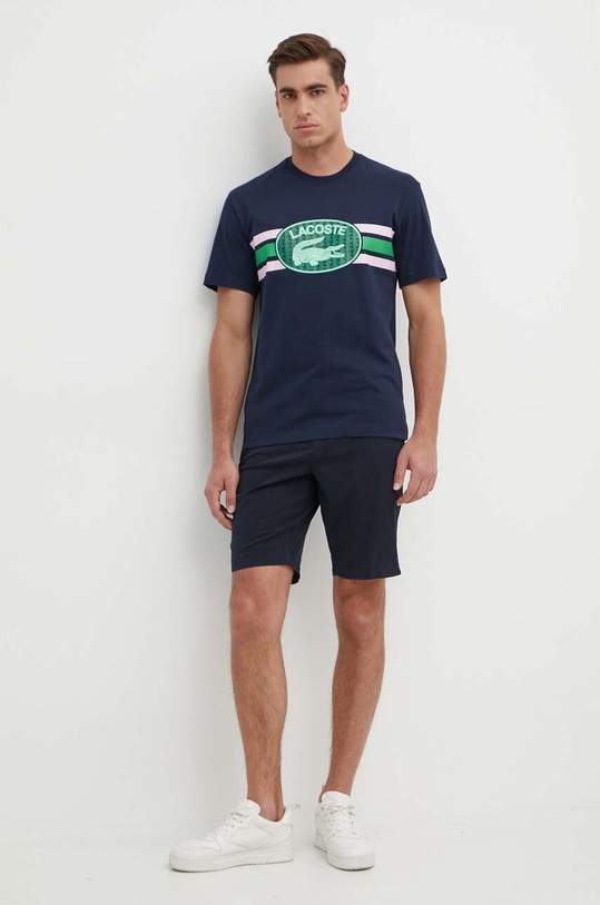 Lacoste t-shirt in cotone TH1415 blu navy SS24