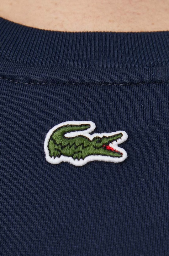 Bavlněné tričko Lacoste TH1415 námořnická modř