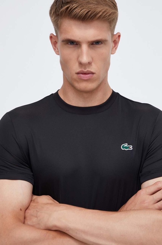 Μπλουζάκι Lacoste με ελαστάν μαύρο TH5207