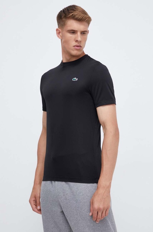 Ρούχα Μπλουζάκι Lacoste TH5207 μαύρο