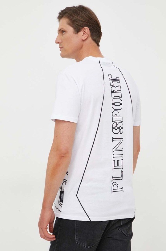 Odzież PLEIN SPORT t-shirt bawełniany FACC.MTK6425.SJY001N biały