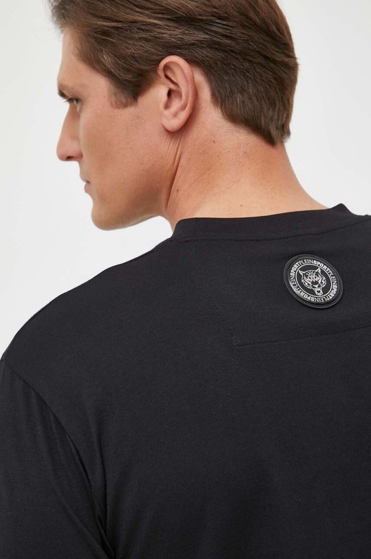 PLEIN SPORT tricou din bumbac negru FACC.MTK6429.SJY001N