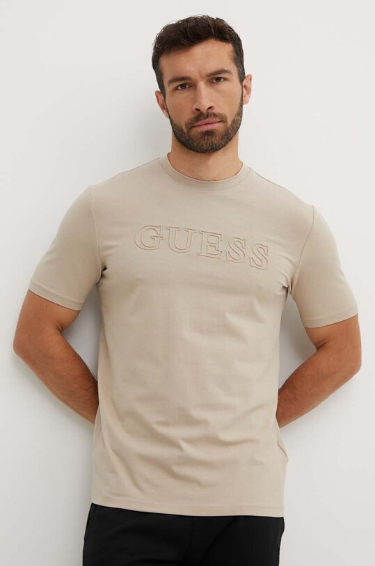 Tričko Guess ALPHY béžová Z2YI11.J1314