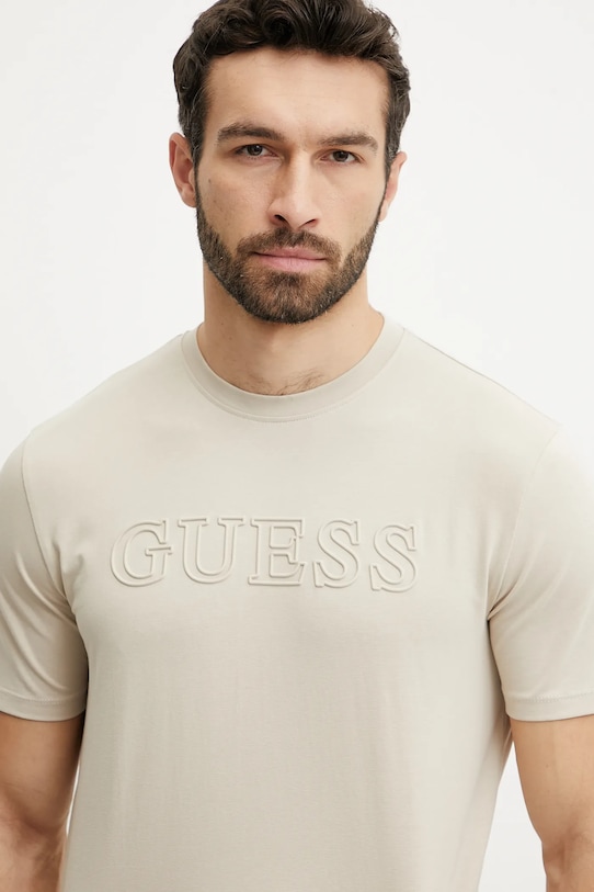 Guess t-shirt ALPHY beżowy Z2YI11.J1314