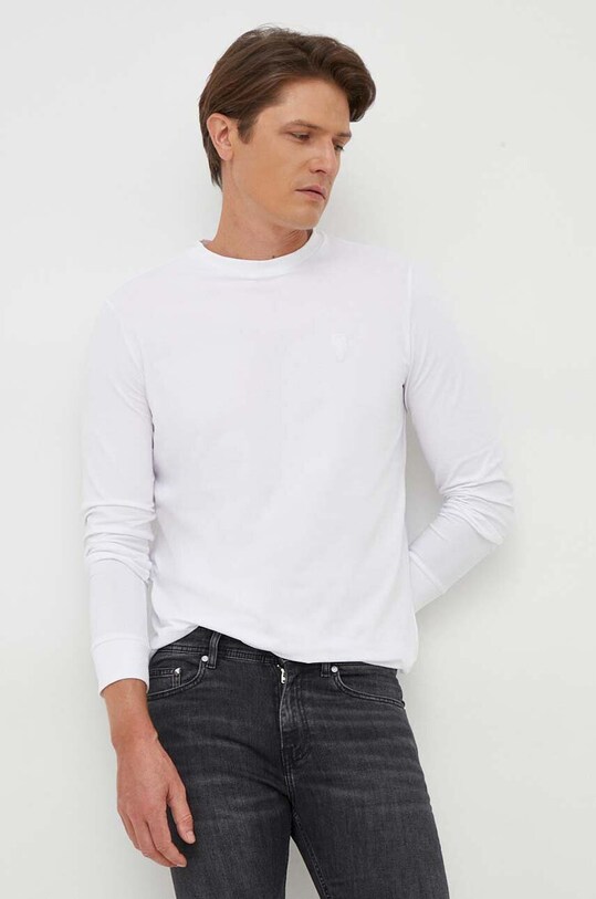 Karl Lagerfeld longsleeve z elastanem biały 534221.755028