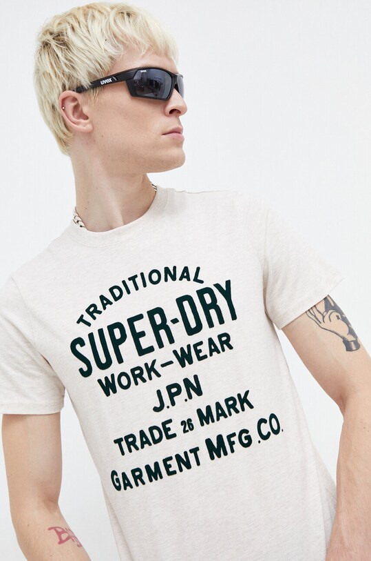 Superdry tricou bej M1011767A.8ZU