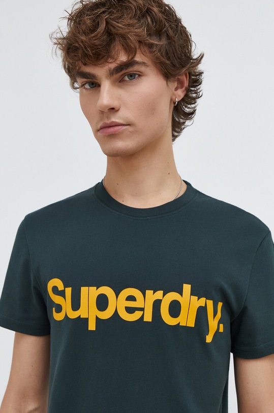 Superdry t-shirt bawełniany zielony M1011831A.3KO