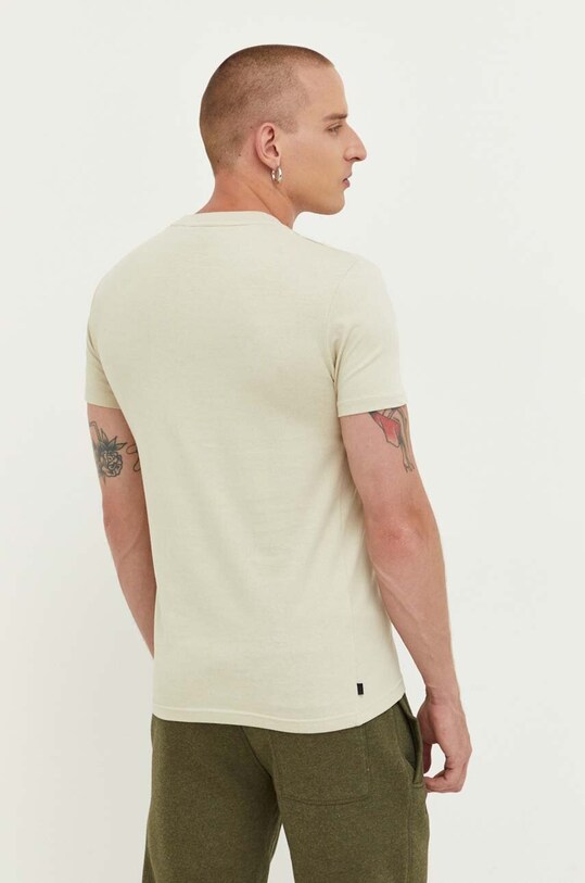Odzież Superdry t-shirt bawełniany M1011831A.8PV beżowy