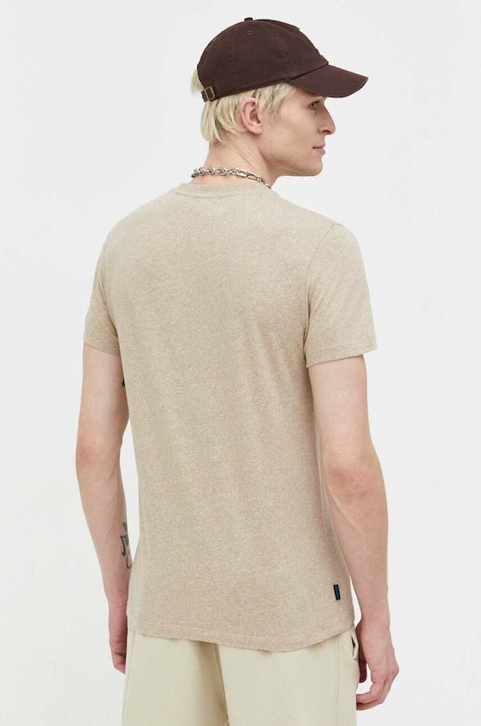 Odzież Superdry t-shirt bawełniany M1011245A.9XE beżowy