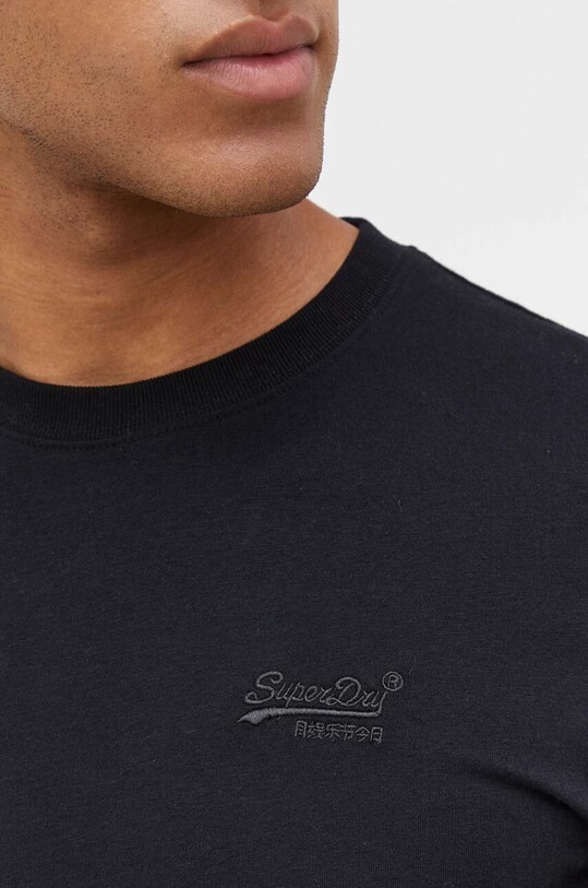 Superdry t-shirt bawełniany M1011245M.02A czarny