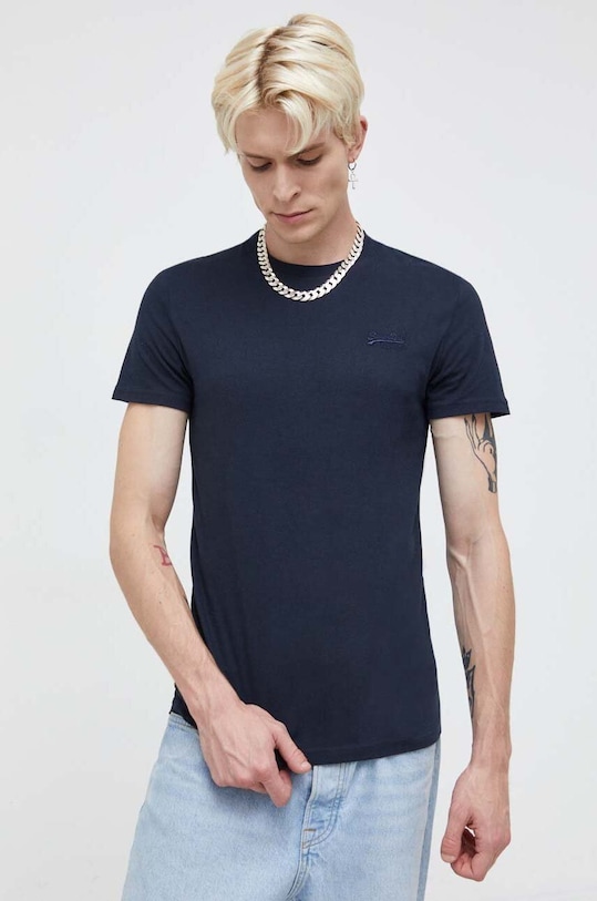 Бавовняна футболка Superdry темно-синій M1011245M.98T