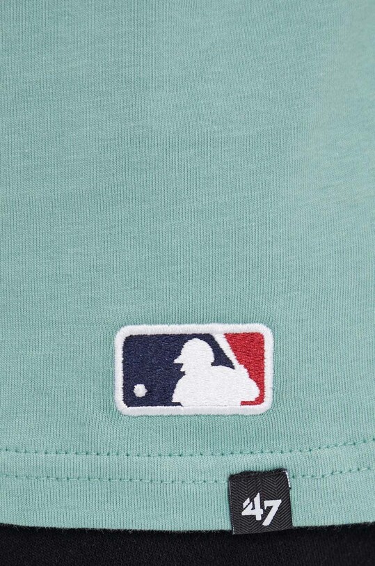 47brand tricou din bumbac MLB Oakland Athletics BB018TEMBRT595449YQ verde