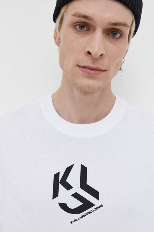 Karl Lagerfeld Jeans t-shirt bawełniany biały 236D1704