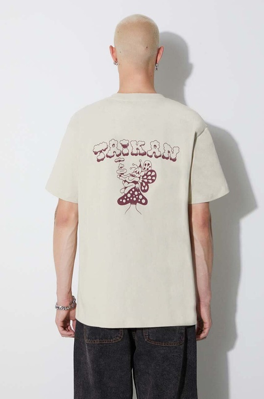 Clothing Taikan cotton t-shirt Taikan By Matt Gazzola "Smoke" S/S Tee TT0006.CRM beige