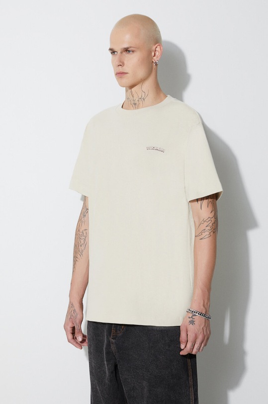 Taikan cotton t-shirt Taikan By Matt Gazzola "Smoke" S/S Tee beige TT0006.CRM