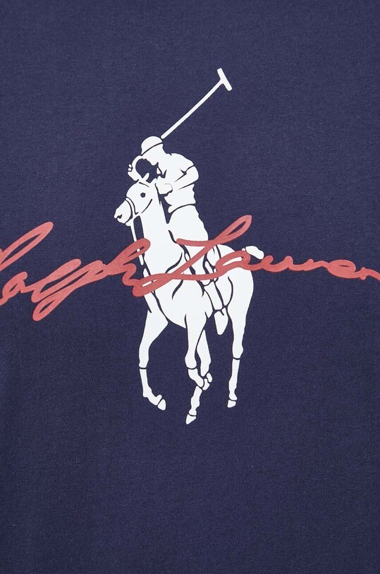Хлопковая футболка Polo Ralph Lauren 710839049 тёмно-синий