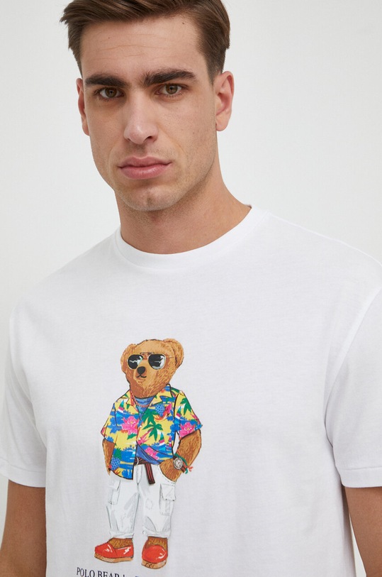 Polo Ralph Lauren t-shirt bawełniany biały 710854497