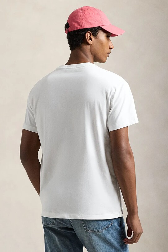 Polo Ralph Lauren t-shirt bawełniany 710854497 biały AW24