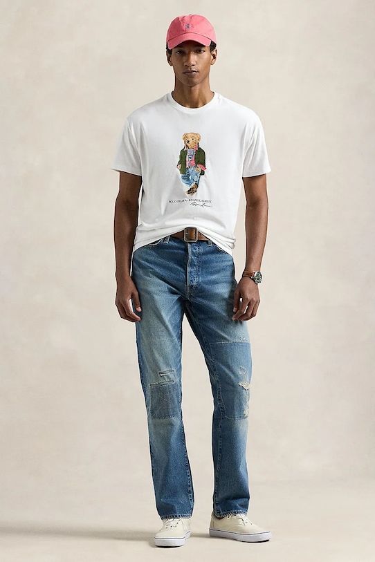 Одяг Бавовняна футболка Polo Ralph Lauren 710854497 білий