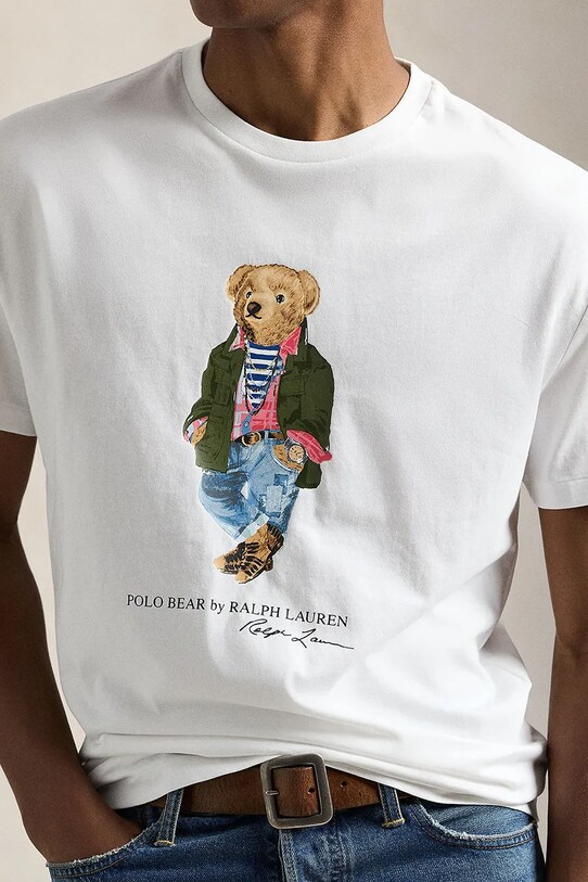 Polo Ralph Lauren t-shirt bawełniany biały 710854497